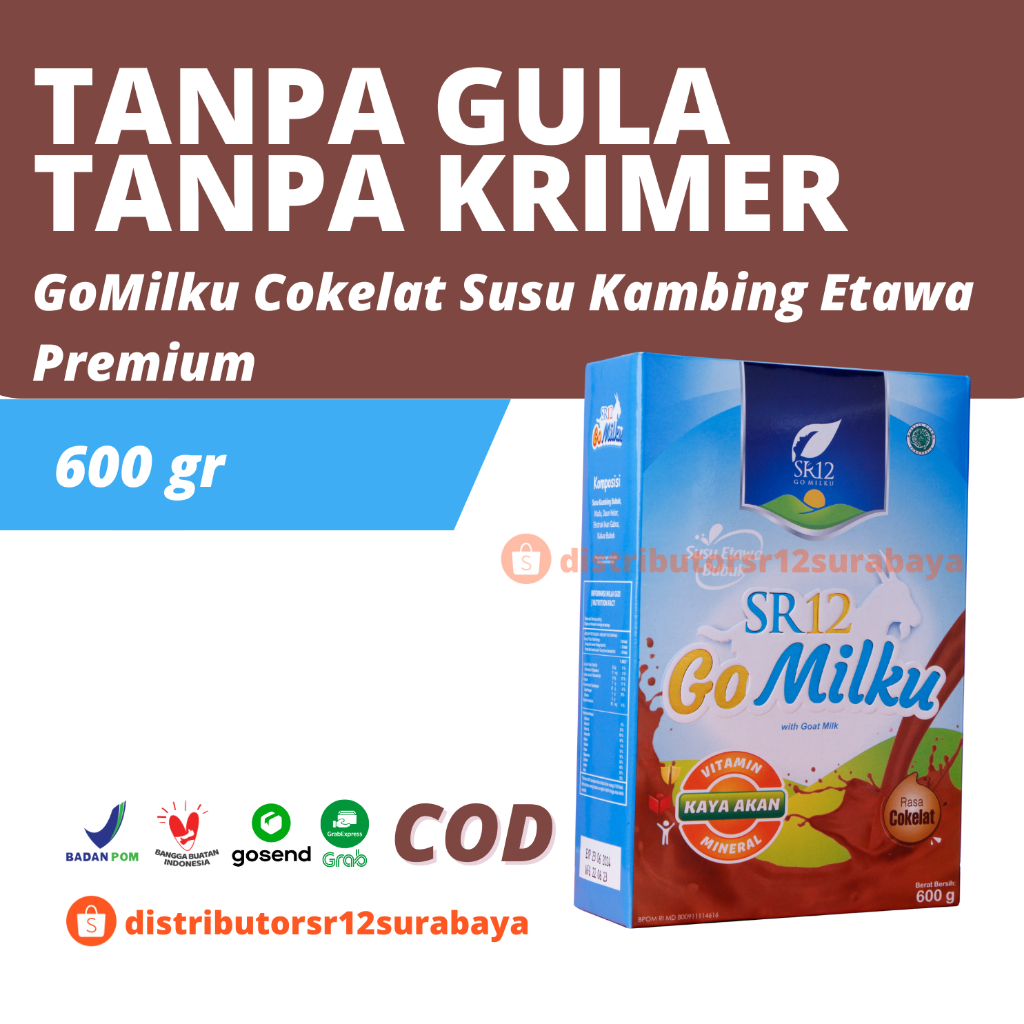 

Gomilku Cokelat 600gr SR12 Go Milku Coklat Kurangi Kolestrol Dalam Darah Susu Bubuk Kambing Etawa