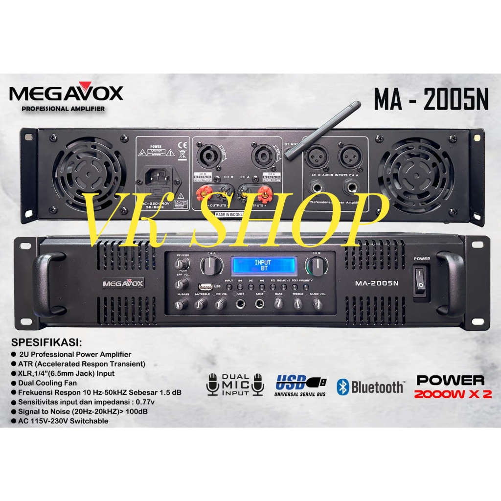 POWER AMPLIFIER MEGAVOX MA 2005N / MA-2005 N/ MEGAVOX MA2005N