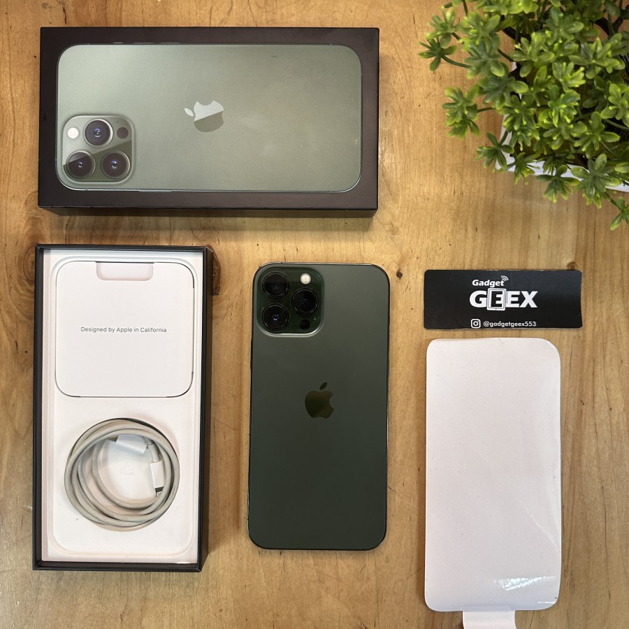 iPhone 13 pro max 256GB Alpine Green Super Mulus Resmi iBox