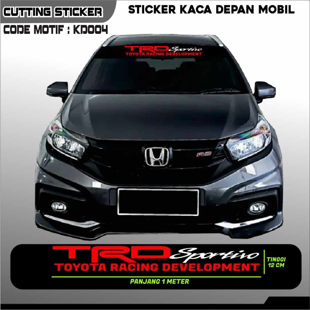 STICKER KACA DEPAN MOBIL TRD STICKER  STICKER MOBIL SEMUA MERK HARGA TERJANGKAU