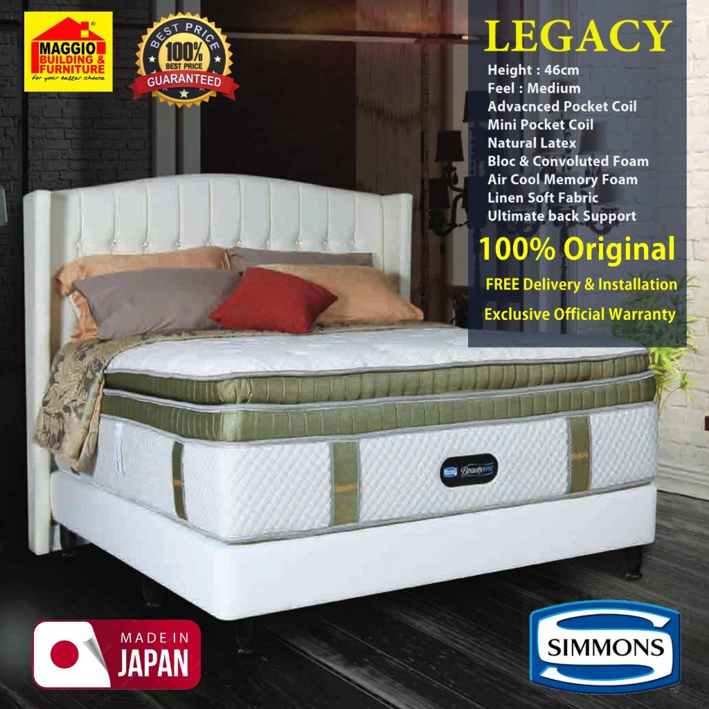KASUR SPRINGBED SIMMONS SPRINGBED IMPORT - KASUR LEGACY - SIMMONS