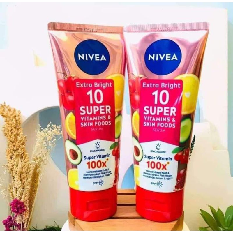 Nivea 10 super vitamin & skinfood/ handbody lotion Nivea super vitamin