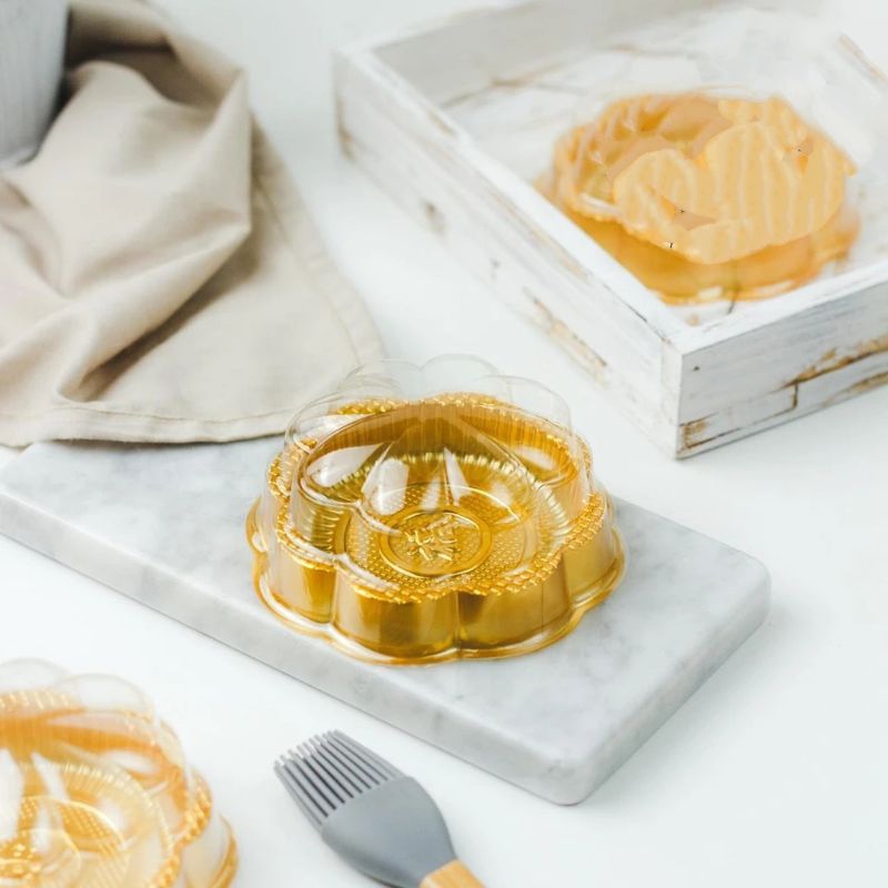 10pcs Tray Mika Mooncake+ Tutup/Case Cake Kue Bulan/Mooncake Tray/Mika Kue Bulan/Box Mika Mooncake/M