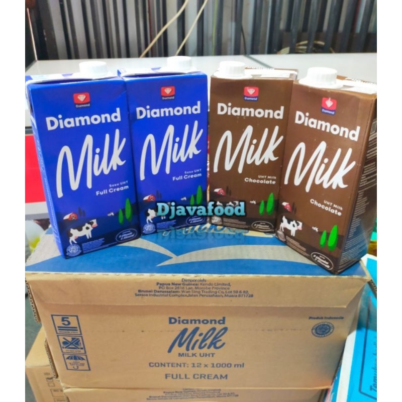 

susu diamond milk uht full cream 1 liter chocolate