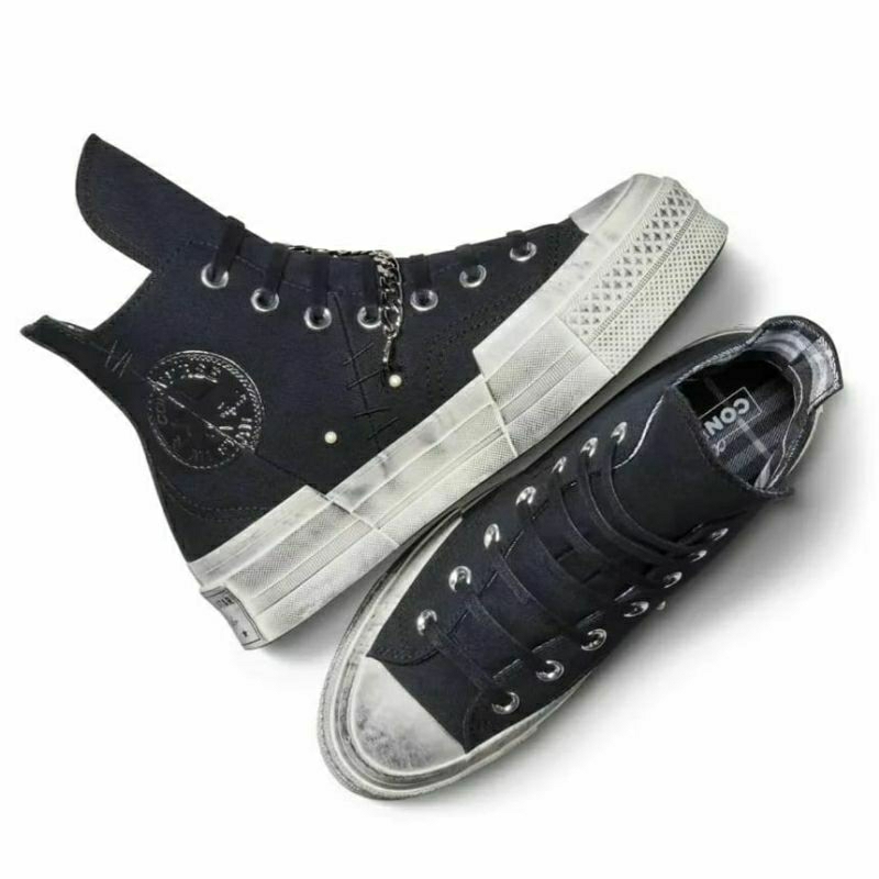 Sepatu Converse Chuck 70 Plus Punk Black Egret Black - 100% Original