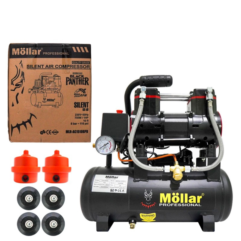 mesin kompresor angin listrik 1hp 10 liter mollar / mesin kompresor black panther mollar / mesin kom