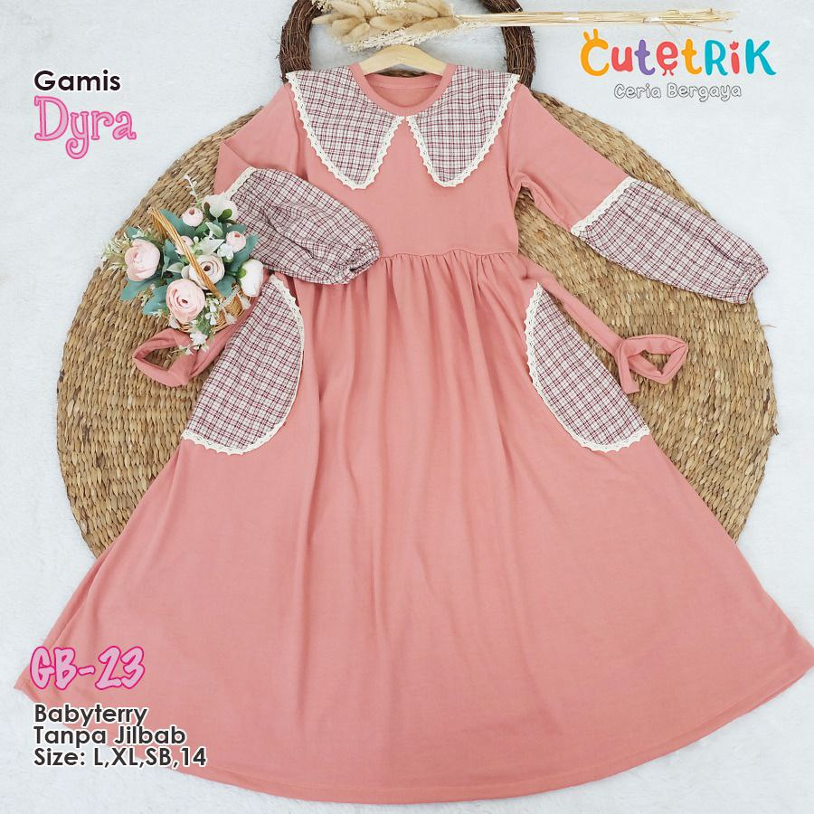 Fashion muslim anak Gamis Dyra Cutetrik GB-23