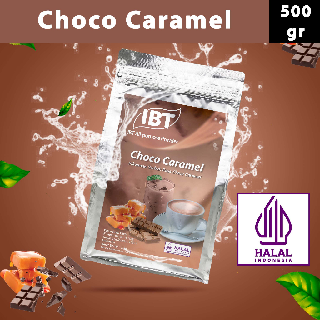 

Bahan Minuman Bubuk Rasa Choco Caramel IBT Drink Powder 500gr