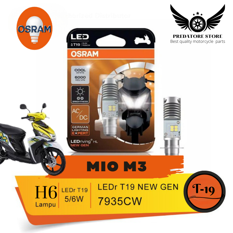 Lampu Depan LED Motor MIO M3 AC/DC H6 Osram Original