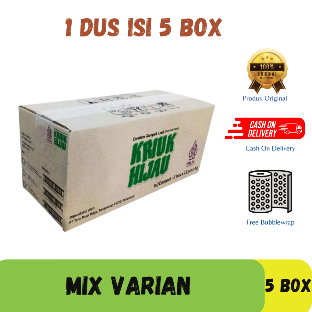 

PAKET USAHA NORI TABUR KRIUK HIJAU BISA MIX VARIAN
