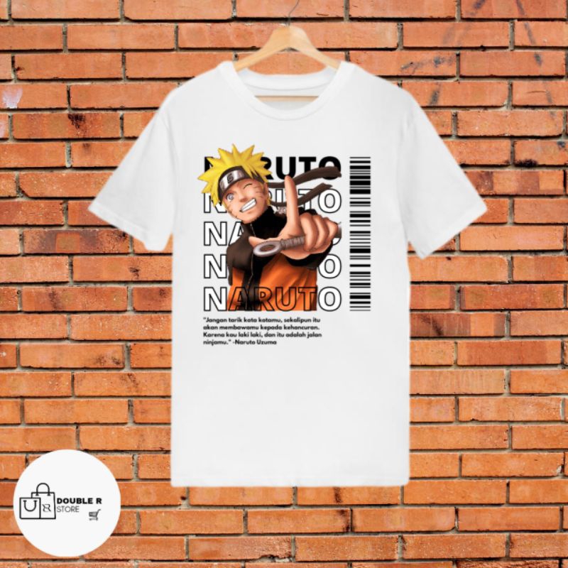 KaosKerenSablonNaruto,NarutoUzumakiBajuNarutoKerenBajuSablonNarutoKaosSablonNarutoBahanCottonCombedC