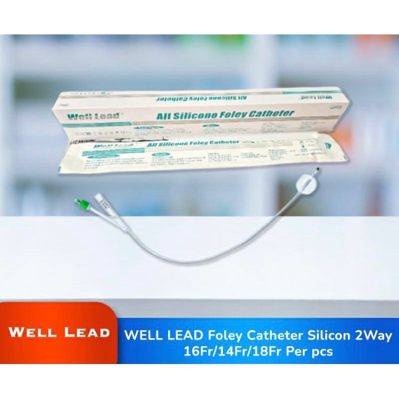 FOLEY CATHETER SILICONE 2 WAY WELL LEAD ALKES MEDAN