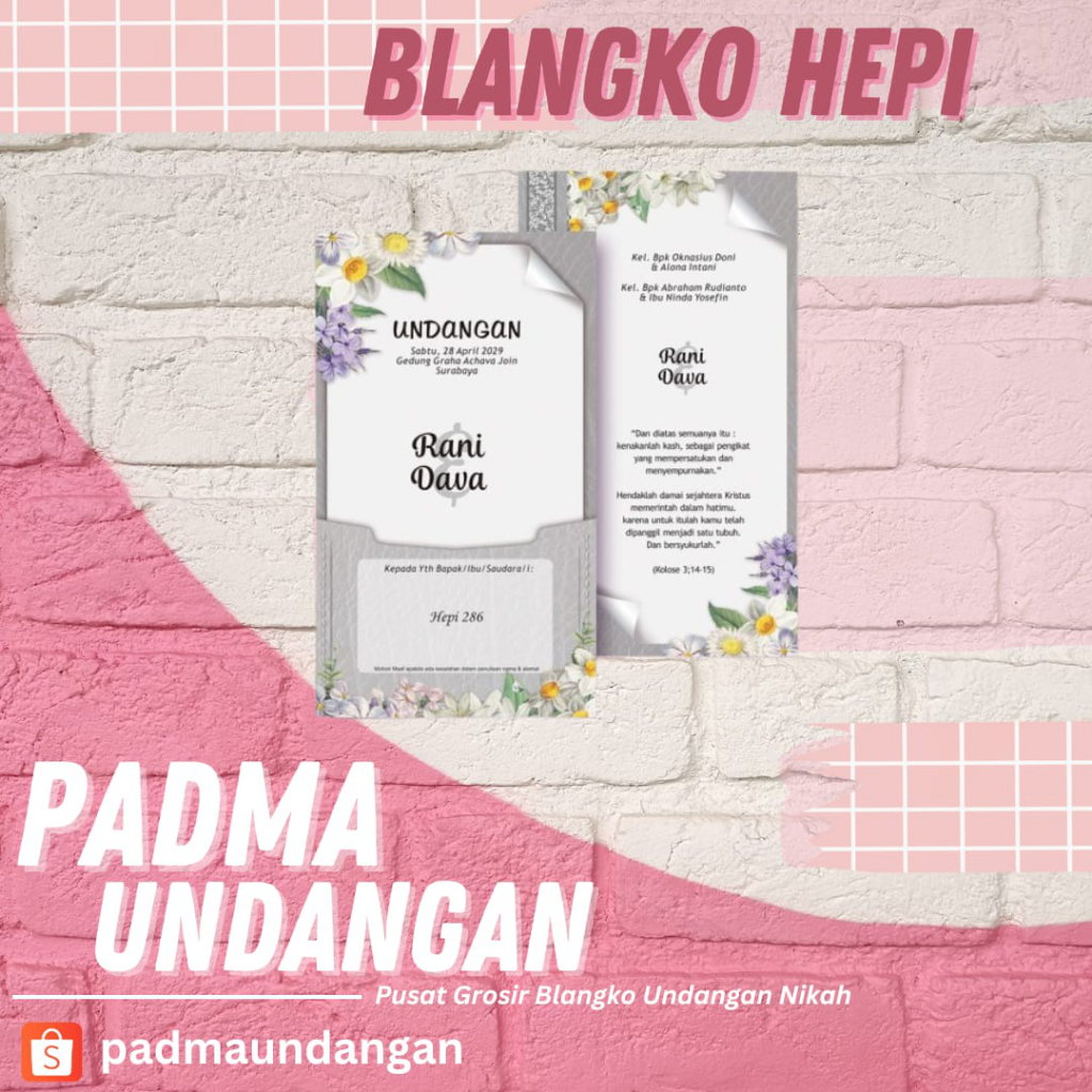 Blangko Undangan Hepi 286 | Pusat Grosir Blangko | Padma Undangan