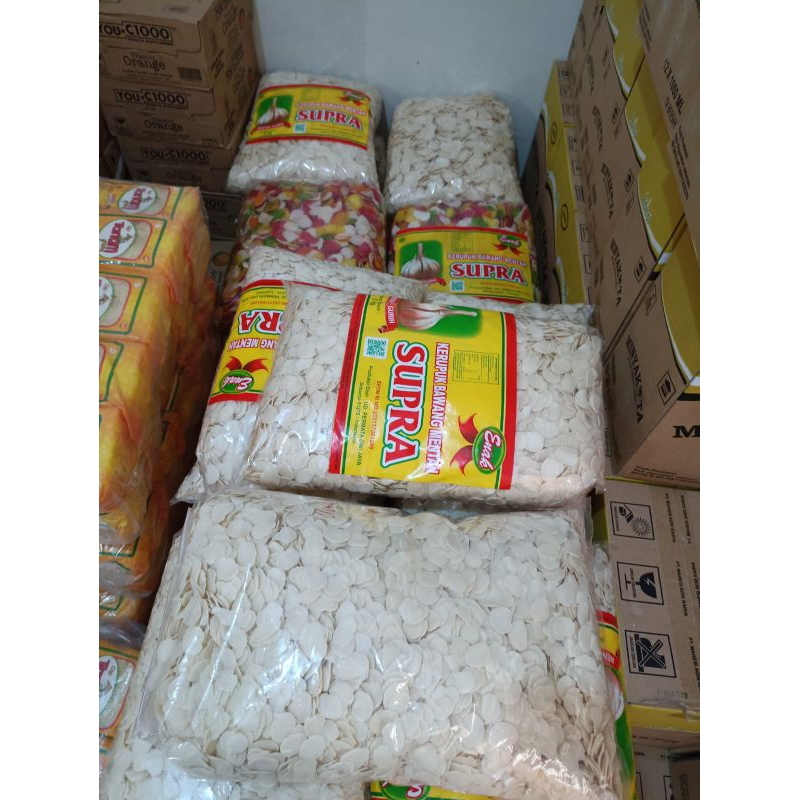 

Kerupuk bawang mentah / krupuk gurih enak SUPRA 5kg berkwalitas / kerupuk seblak / grosir kerupuk / kerupuk enak / renyah berkwalitas