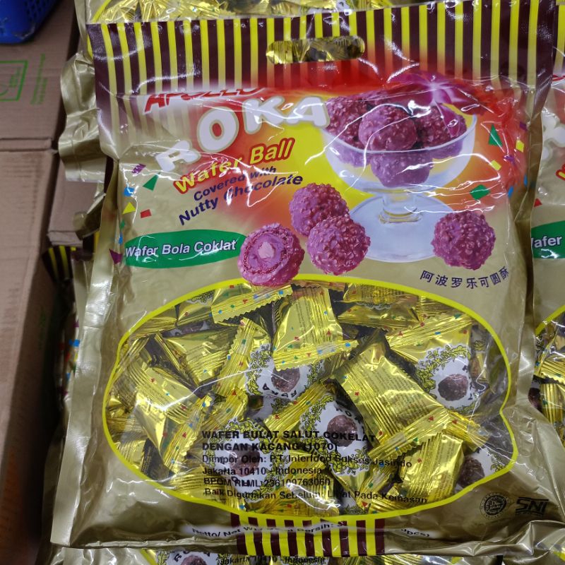 

Apollo Roka isi 50 | Permen Coklat Roka | Wafer Bola Cokelat Roka