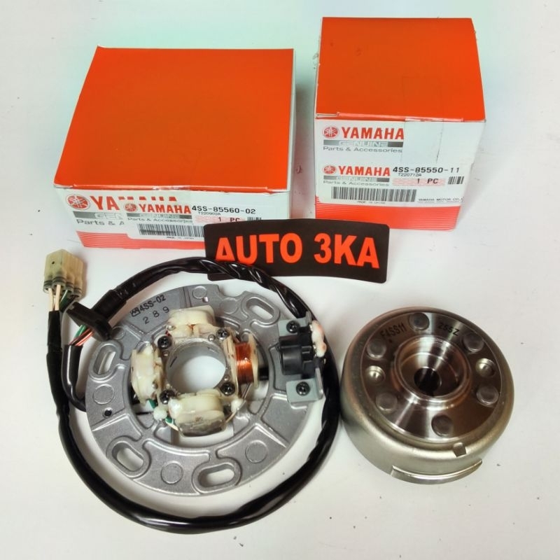 PENGAPIAN SET YZ YZ125 SPUL SPULL MAGNET YZ125 YZ 125 ORI ORIGINAL 4SS-85560-02 4SS-85550-11