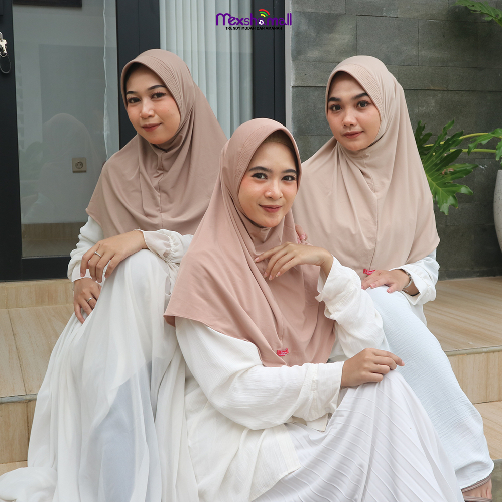 SHAMIRA - Hijab Bergo Hamidah Pet Antem Menutup Dada Jersey Premium By Shamira Official