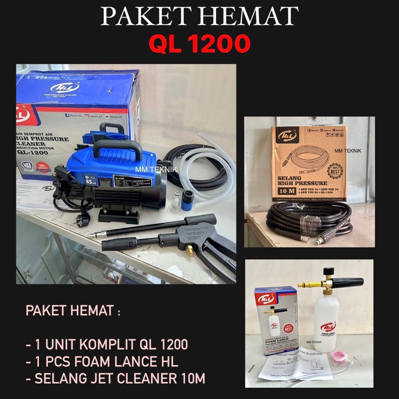 BUNDLING QL 1200 HL 10 Meter Jet Cleaner QL1200 HnL