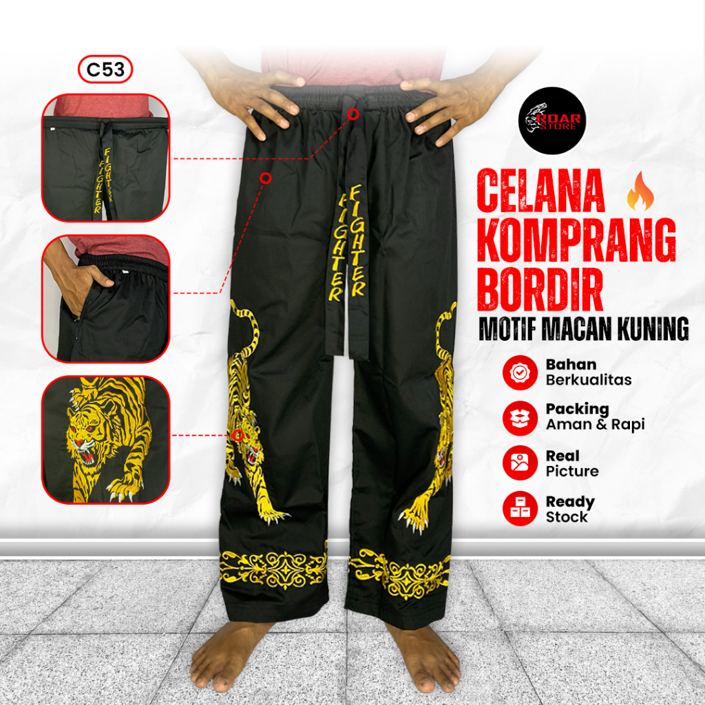 CELANA BORDIR | CELANA SILAT | CELANA KOMPRANG | CELANA  BELA DIRI | CELANA FIGHTER | M L XL XXL XXX