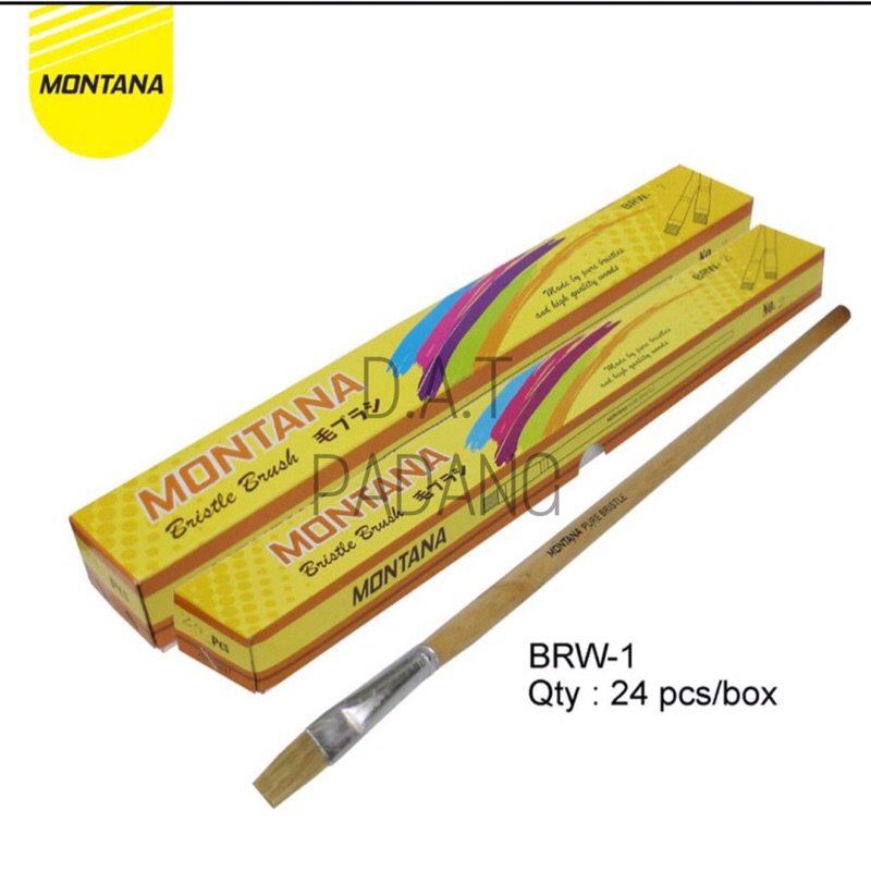 

1 BOX 24 Pcs!! KUAS LUKIS MONTANA No. 1