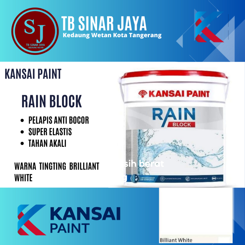 KANSAI PAINT CAT RAIN BLOCK Pelapis Anti Bocor 4 in 1 4kg