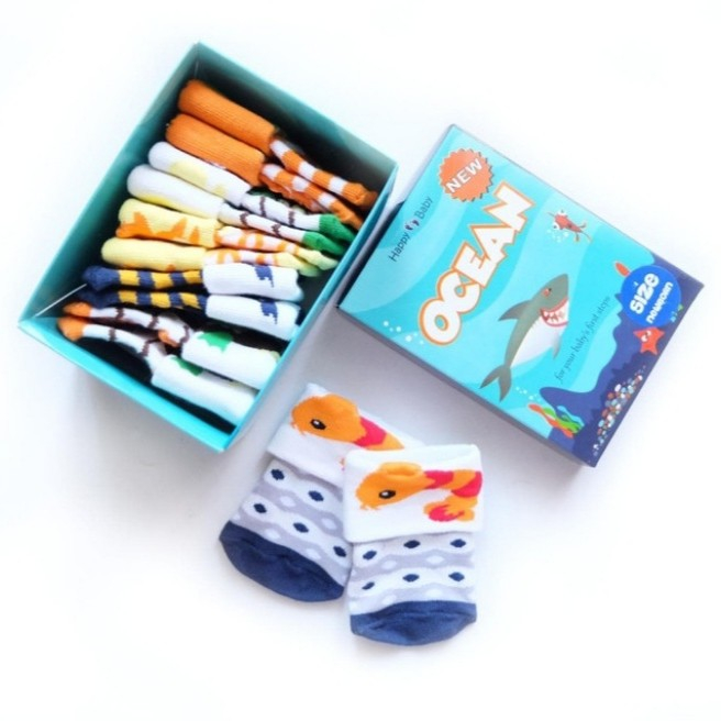Happy Baby Socks Ocean Kaos Kaki Ocean isi 6 Pcs