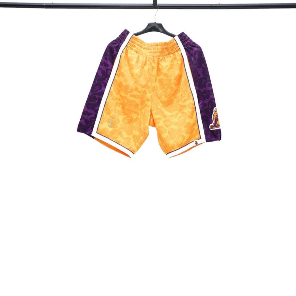 BAPE ORANGE LAKERS SHORT