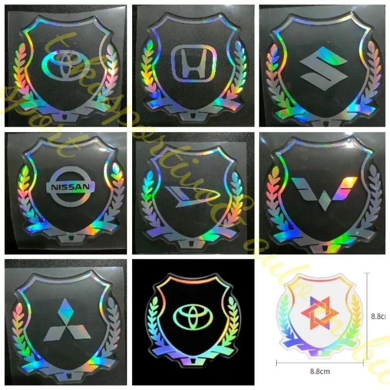 STIKER LOGO HOLOGRAM NEW 3D BAHAN EPOXY UNIVERSAL MOBIL