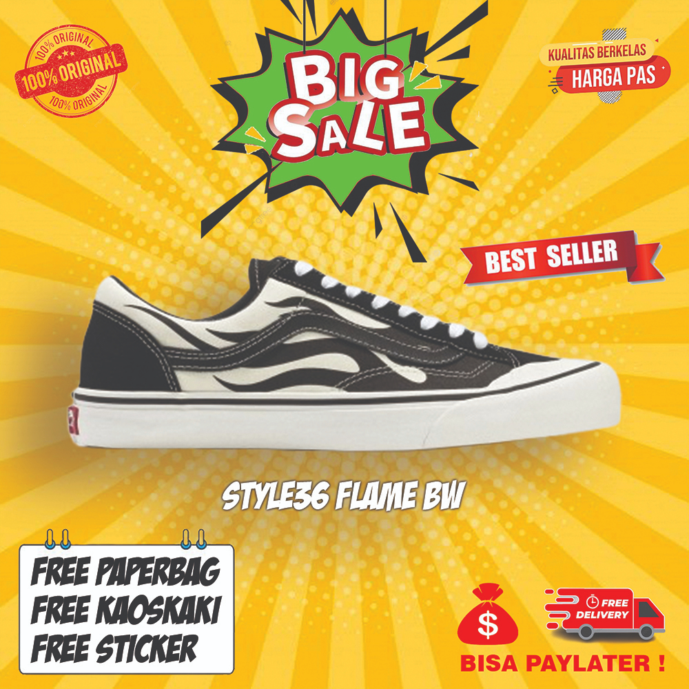 [SALE] VANS STYLE 36 SF FLAME BLACK/WHITE BNIB | VANS STYLE36 | VANS | VANS ORIGINAL | VANS MURAH | 