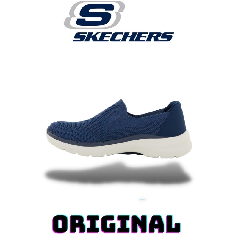 Sepatu Skechers Go Walk 6 Navy Men's ( 216267/NVY ) Original