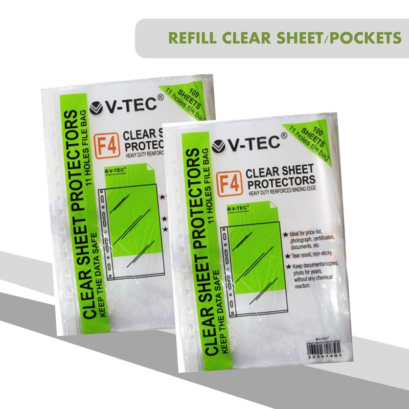 

V Tec sheet protector pelindung folio F4