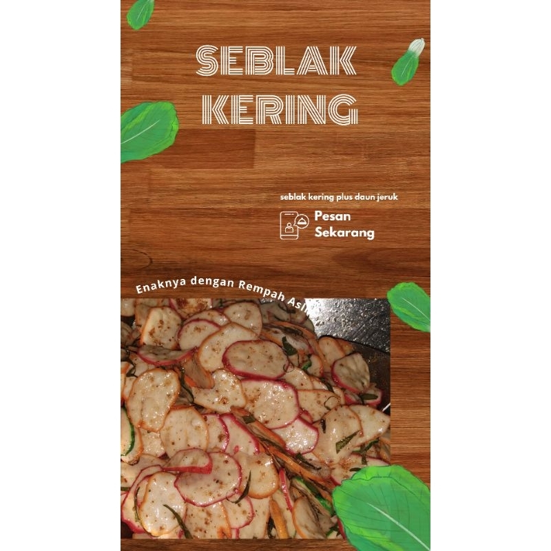 

Seblak kerupuk kering daun jeruk ukuran sedang