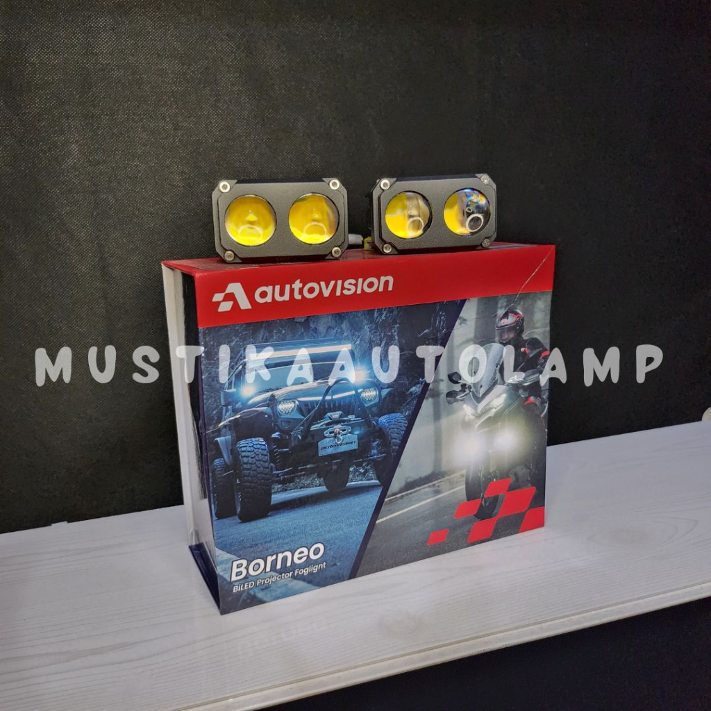 Autovision Mini Biled Projector Laser 2 mata 2 warna
