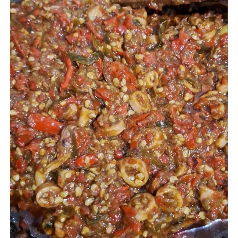 

sambal Cumi kemasan praktis