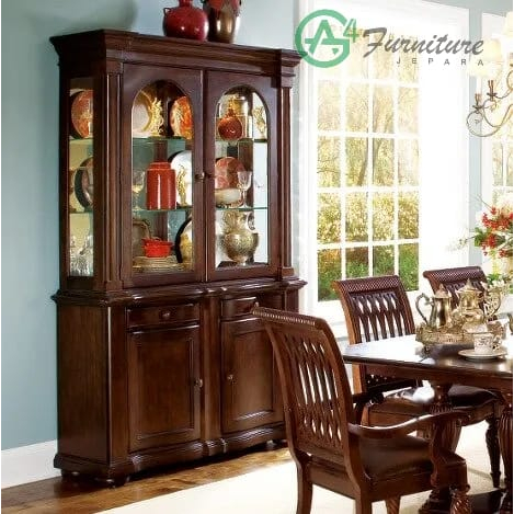 Lemari Hias Ruang Tamu Mewah Klasik Celmont