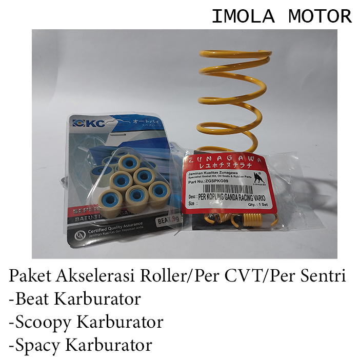 Paket Upgrade CVT Kirian Akselerasi Roller Per CVT 1500 Per Sentri 1500 Beat Karburator Scoopy Karbu