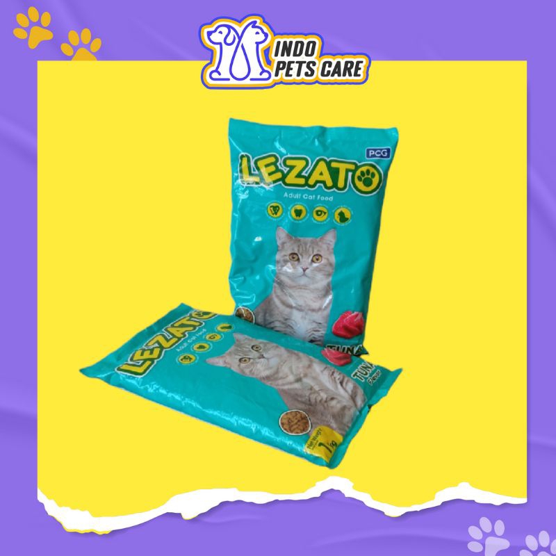 MAKANAN KUCING - LEZATO 1KG - PREMIUM FOOD DRY CAT FOOD PAKAN KUCING KITTEN KERING, pelet kucing
