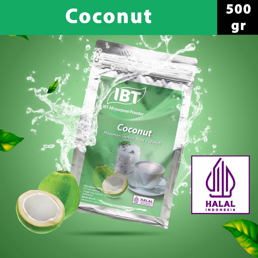

Bahan Minuman Bubuk Rasa Coconut Kelapa IBT Drink Powder 500gr