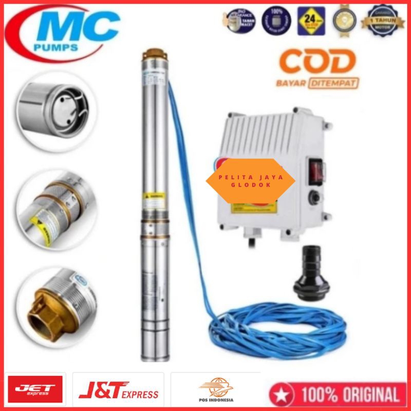 Pompa Satelit 3” Dabavon 0.25HP 180 Watt kabel tersambung 30mtr