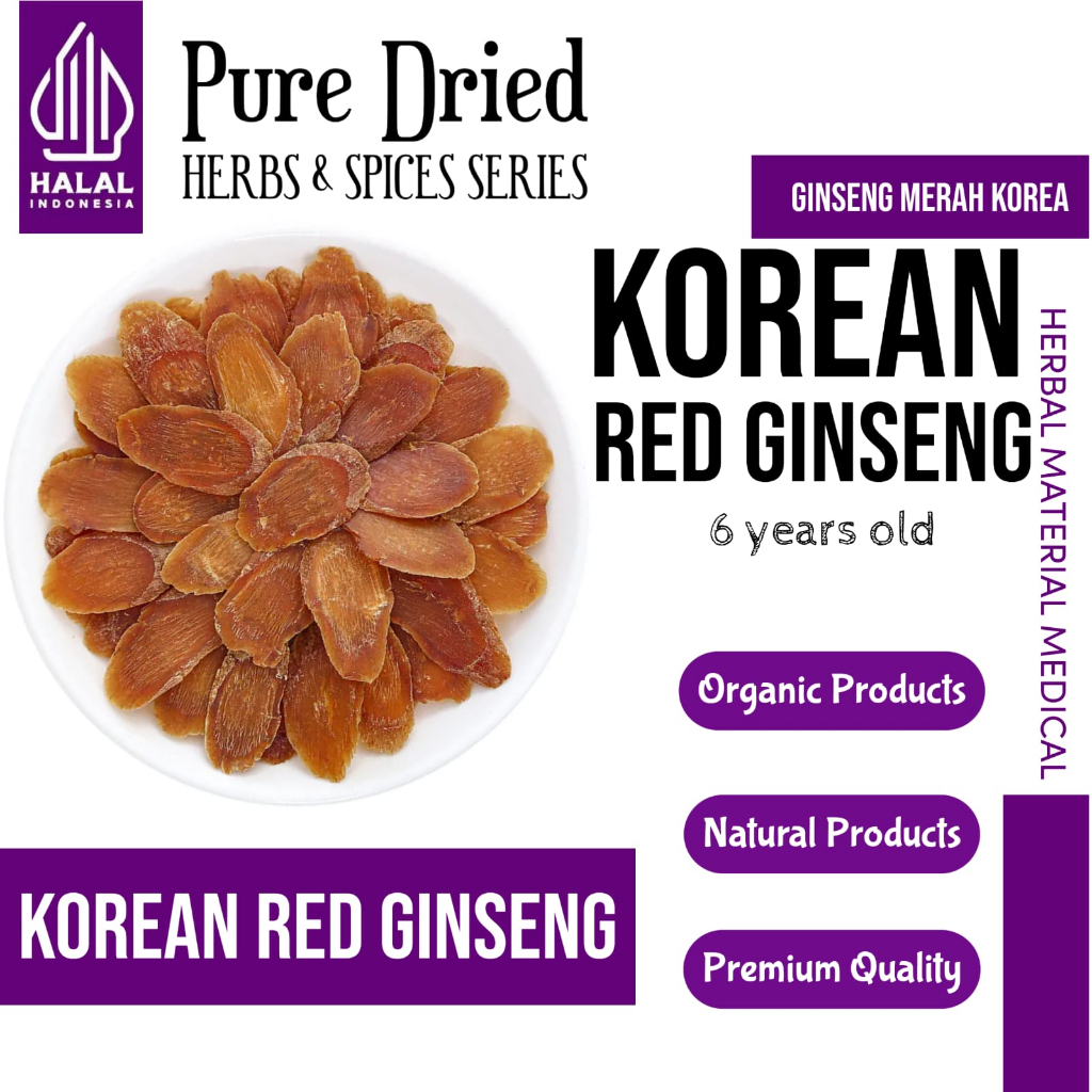 

ELIF TEA Small Size Organic Red Ginseng Korea / Ginseng Merah Korea / Korean Red Ginseng