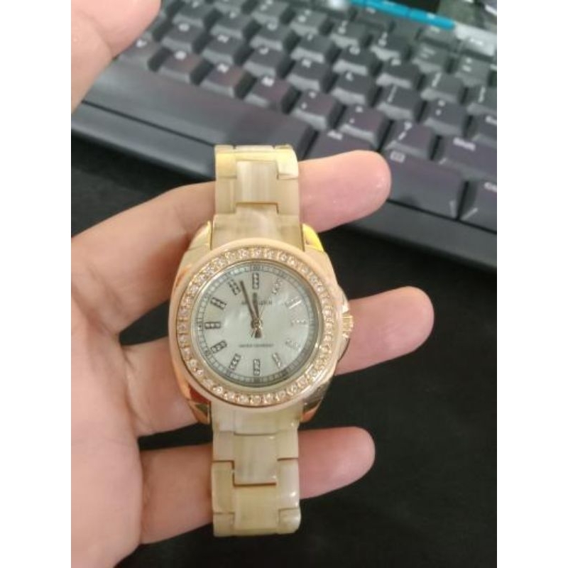 preloved jam keramik bronze diamond brand anne klein