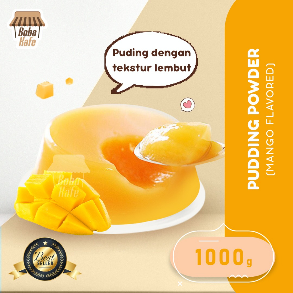 

MANGO PUDDING POWDER @1KG - SERBUK PUDDING RASA MANGGA