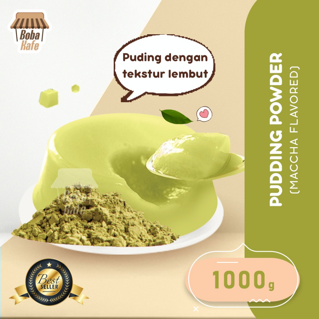 

MATCHA PUDDING POWDER @1KG - SERBUK PUDDING RASA MATCHA