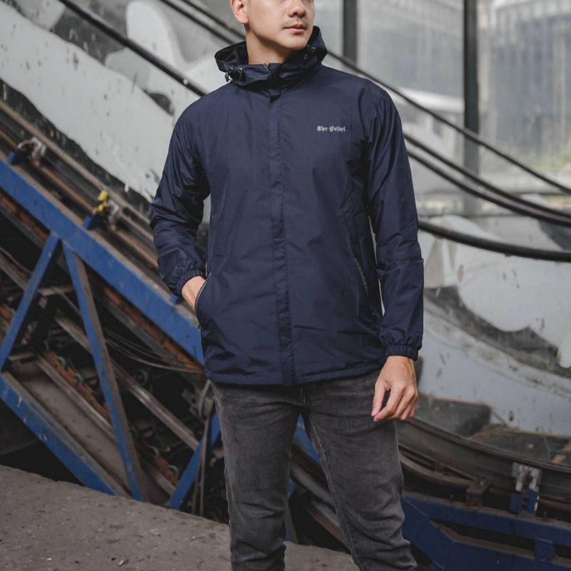 JAKET HAKU NAVY HIKING GUNUNG PARASUT TACTICAL TASLAN UNISEX HOODIE HIKING HAKU NAVY HOODIE HIKING T