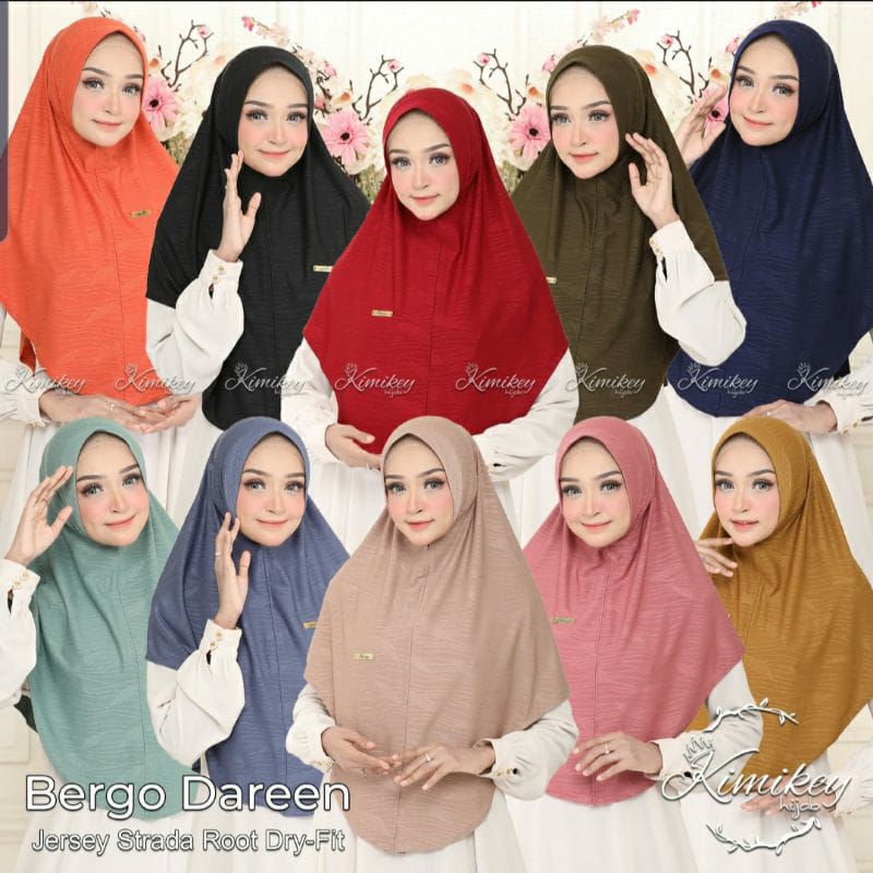 hijab instan bergo pet motif timbul