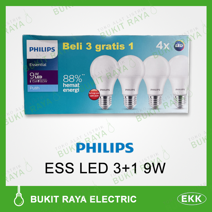 Philips Lampu Essential LED Beli 3 Gratis 1 Bundle 3+1