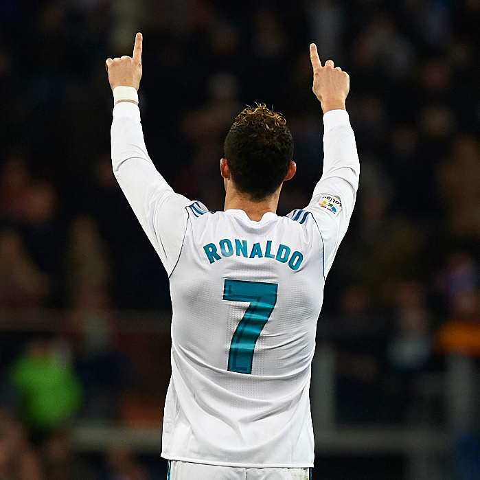 Cetak Custom Nama dan Nomor Punggung Jersey Bola Voli Futsal Font Real Madrid