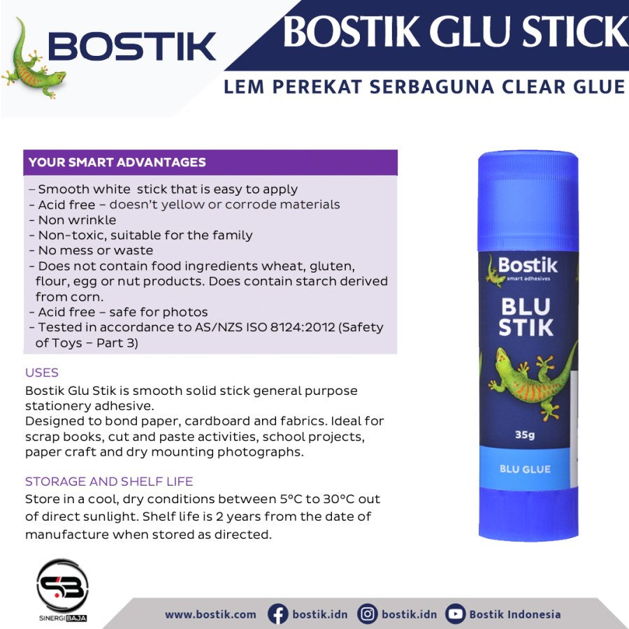 

BLU STICK BOSTIK AUSTRALIA LEM PEREKAT SERBAGUNA