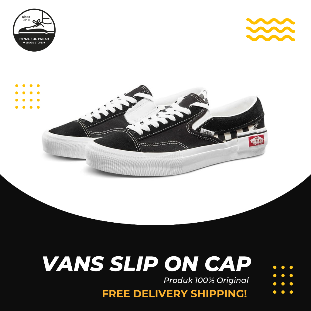 Vans Slip On Cut And Paste Black White Original