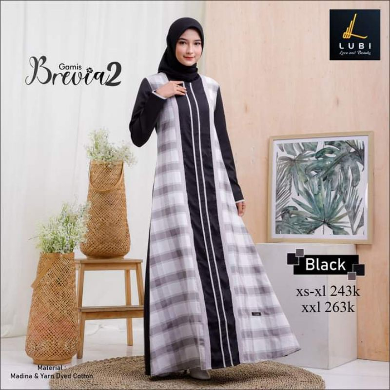 Gamis Lubi Brevia 2 Hitam L